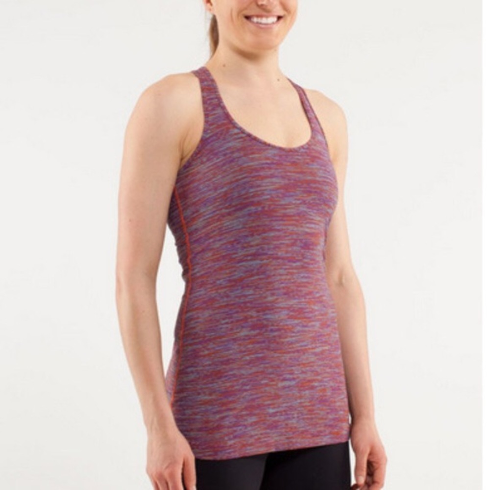 Lululemon Cool Racer Back Multicolor Striped Tank